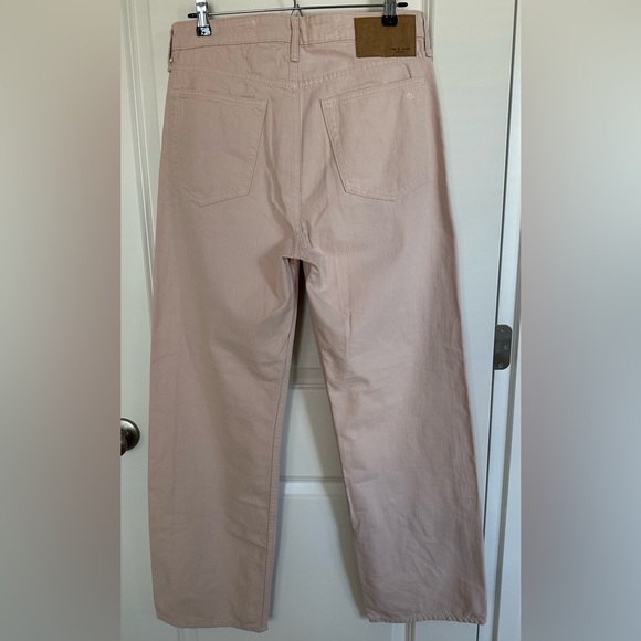 Rag & Bone New York Blush Pink Mid-Rise Wide Leg Button Fly Jeans- size 28. - Picture 3 of 11